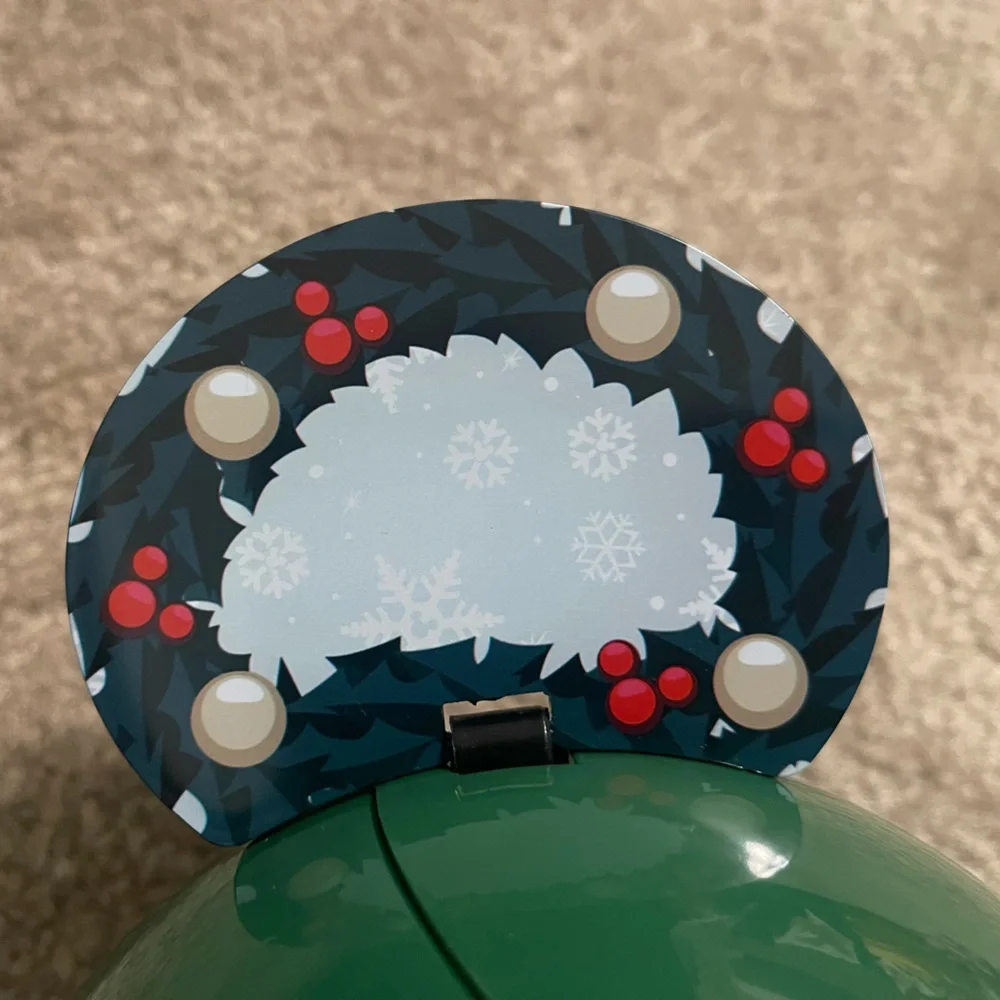Disneyland 2022 Christmas Wreath Ears Hat Ice Cream Sundae Disney Holiday Bowl
